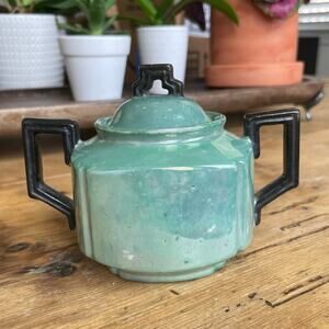 1930s Japanese lustreware sugar bowl